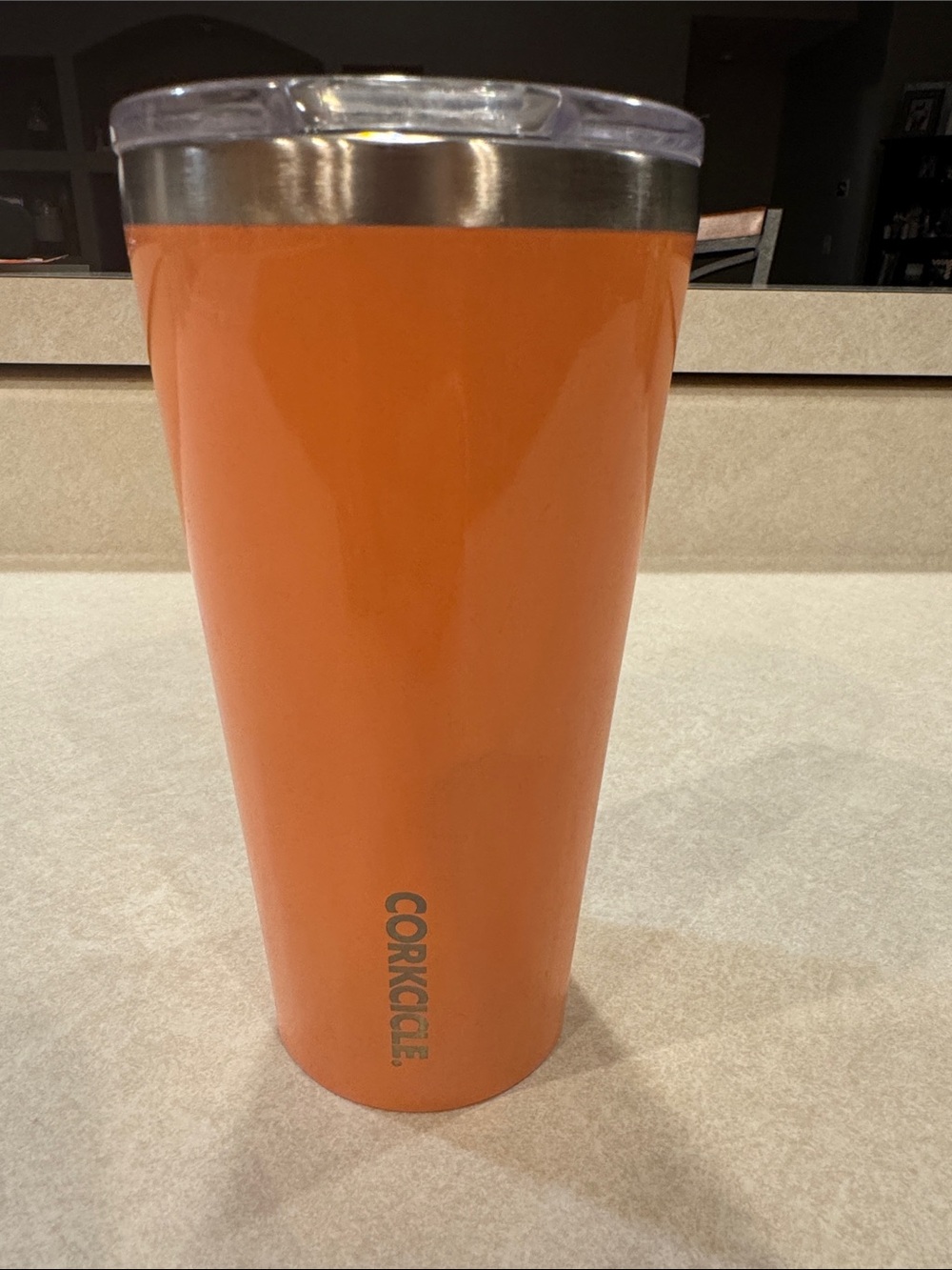 Corkcicle Peach Stainless Travel Tumbler